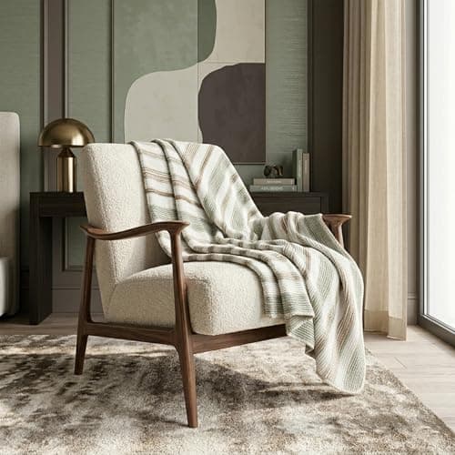 Rugs Haven Evium Bed Throw Cotton Blanket, Luxury Soft & Breathable Lightweight Reversible Bedspread Large Throws for Sofa Settee Couch (Double (150 x 200 cm) — view 3