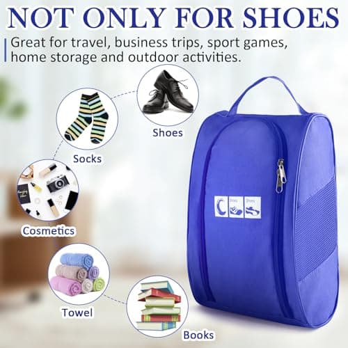 Ailaka Shoe Bag for Travel, Portable Zipper Storage Bag for Gym & Golf — view 2