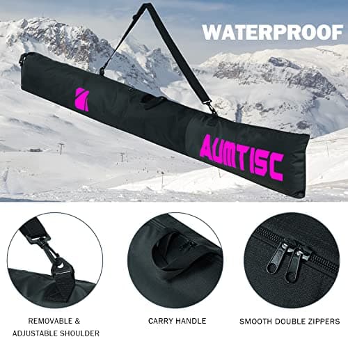 AUMTISC Ski Bag and Boot Bag Combo for 1 Pair of Ski and Boots,Adjustable Length Ski Bag… — view 5