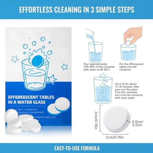 Water Bottle Cleaning Tablets 24-Count - Deep Stain & Odor Remover for Hydro Flask, Yeti, Tumblers, Coffee Mugs & Hydration Bladders - Reusable Effervescent Cleaner, No Scrubbing Required — view 4