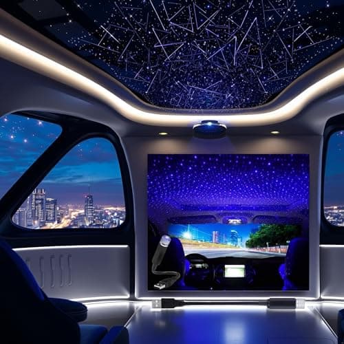 1Pc USB Star Projector, Adjustable Romantic Starry Sky Projector, Portable Atmosphere Decorative Auto Roof Light for Various Occasions, Tools and Home Improvement, Blue Wall Light — view 5