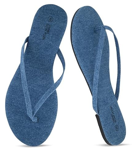 EMMA NEW YORK Women's Flip-Flops, Dk Denim, 5.5 UK