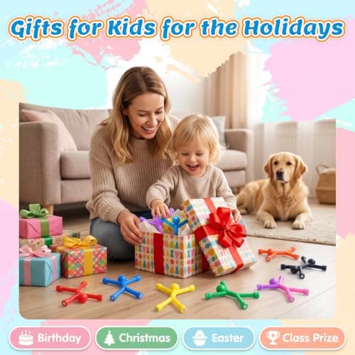 Magnetic Men Fidget Travel Toys for Kids, 12Pcs Magnet Figures Set — view 6