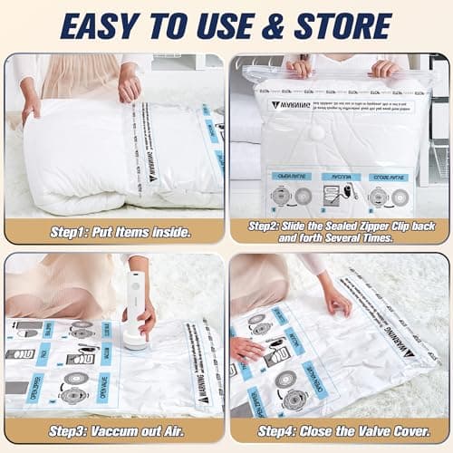 STORAGE MASTER Vacuum Storage Bags, Space Saver Bags 80% More Storage Space, with Electric Pump (12, Combo) — view 6