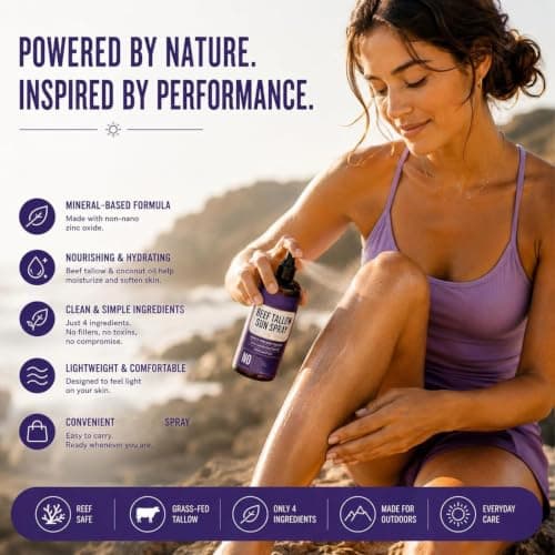 Velkoo Beef Tallow Mineral Sun Spray, Velkoo Mineral Sun Spray (1PC) — view 3
