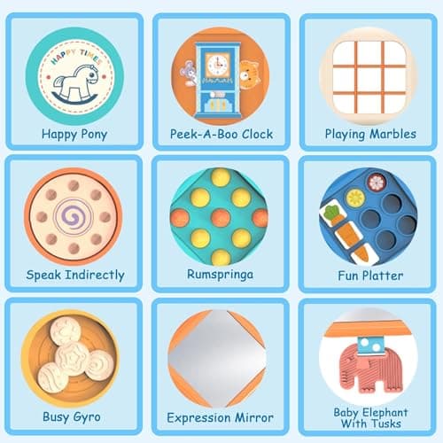 Felly Baby Travel Busy Board for Toddler 1+ Years, 8 in 1 Montessori Activity Cube Toy, Fine Motor Skill, Sensory Developmental Fidget Toys, Birthday for Boys Girls — view 6