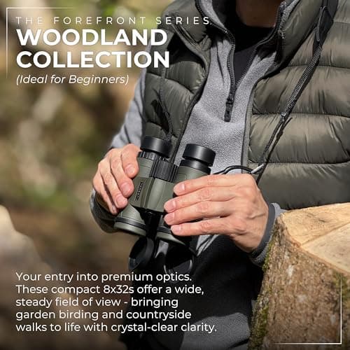 PURSUAL Forefront 8x32 Binoculars for Adults - Compact Lightweight Bird Watching Binoculars with BaK-4 Prism, Multi-Coated Lenses - IPX7 Waterproof Fogproof Optics for Hiking, Travel & Wildlife — view 2