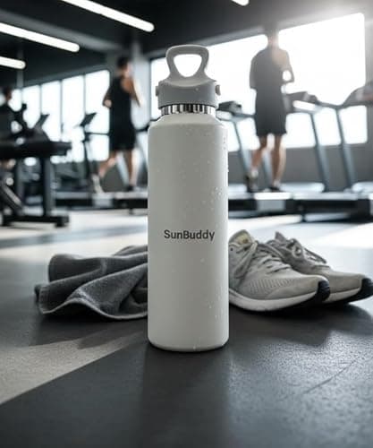 Insulated Stainless Steel Water Bottle 600ml, Double-Walled Vacuum Flask, Keeps Drinks Cold 24hrs & Hot 12hrs, BPA-Free Leakproof Travel Bottle with Lockable Lid – Cream – SunBuddy — view 6