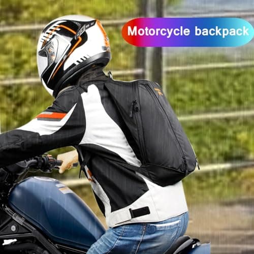Motorcycle Backpacks for Men, Large Computer Travel and Book Bag, Motorbike Storage Backpack for Camping, Cycling, Traveling and Outdoor Adventures — view 2
