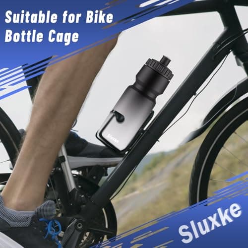 SLUXKE 24oz Cycling Water Bottle 2Pack, 720ml Sports Squeeze Bottle BPA Free, Lightweight Bicycle Water Bottle Fits Most Bike Cages — view 6