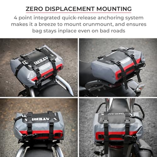 ViaTerra DryBag 8L - 100% Waterproof Motorcycle Tailbag | Rear Rack Bag I Universal with Versatile mounting — view 6