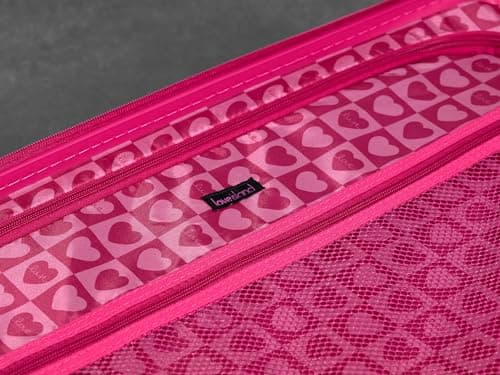 Rock Love Island Large 119L Hard Shell Suitcase - White & Pink — view 6