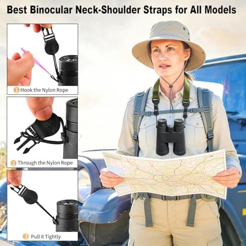 XILIYAI Universal Shoulder Strap Comfortable for iPad Strap Nylon Neck Lanyard for iPad/Samsung Tablet Case,Camera Crossbody Laptop Binocular Luggage Bag (Green Adjustable Neck Strap) — view 2