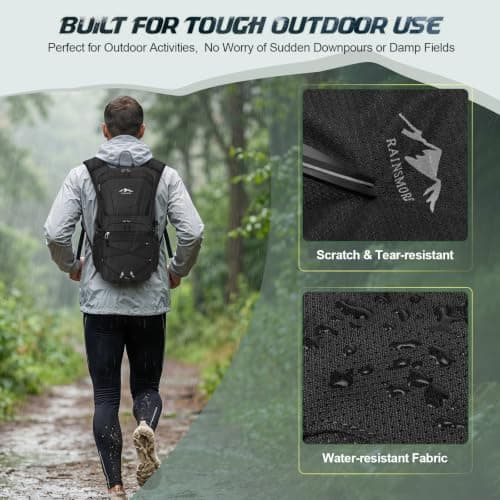 RAINSMORE Hydration Backpack with 2L Water Bladder Lightweight Hiking Pack — view 6
