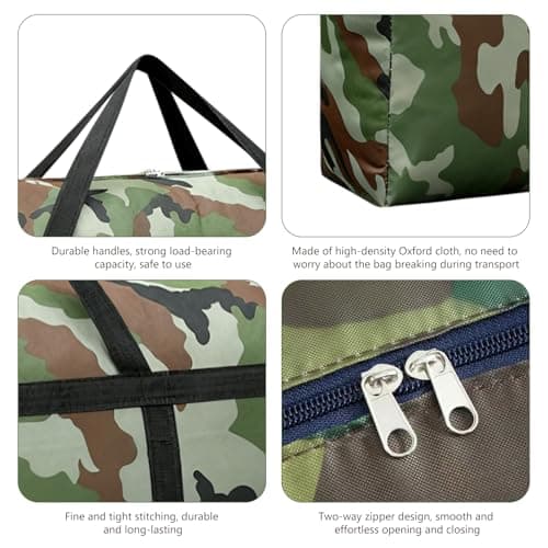 Multi-Size Moving Bag (40L-180L) - Heavy Duty Zippered Storage Bags with Handles for Clothes, Packing Bags for Moving House, Travel Home Organization (Camouflage patterns, 40L-50 * 35 * 20cm) — view 3