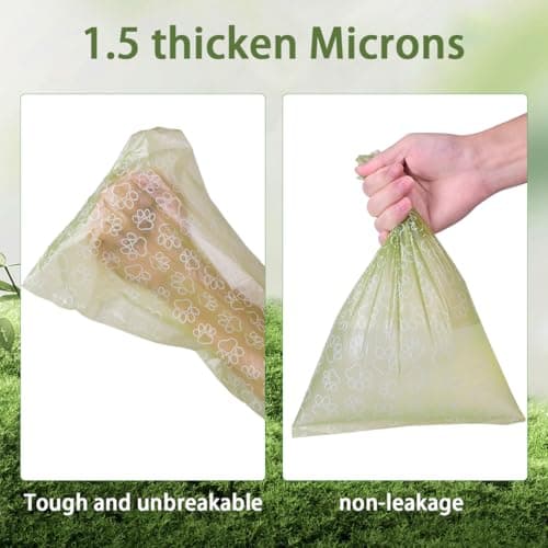 Qiookioo Poop Bags Rolls 256 Count - 9x13 Inches Green Thickened Leakproof Lavender scent Poo Bags for Dogs, Eco-Friendly Pet Waste Bags for Walking, Home, Travel — view 6