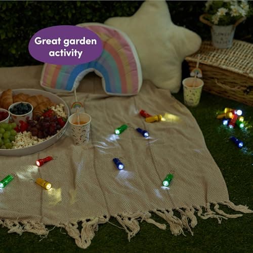 THE TWIDDLERS 24 Mini Torch Keychains - Assorted Flashlight Colours, Ideal Small Torches for Party Bag Fillers for Kids, Light Keyring Party Favours — view 6