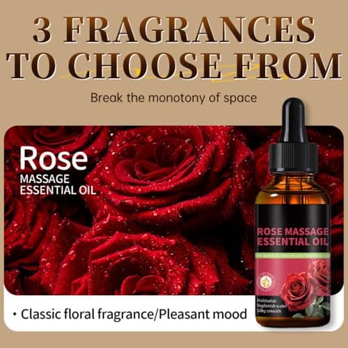 3PCS Massage Oil Set, Ginger, Rose, Lavender & Eucalyptus, 3 x 30ml — view 3