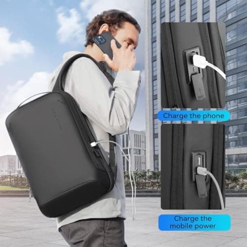 MARK RYDEN Slim Hard Shell 15.6 inch Laptop Backpack with USB-C — view 6