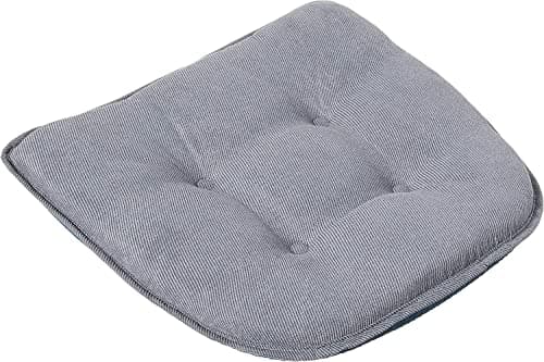 Klear Vu Omega Non-Slip Chair Cushions, Assembled in USA, U-Shaped Skid-Proof Seat Pads for Dining Room, Kitchen, Office, 15"x16", 8 Pack, Linear Bluestone — view 2