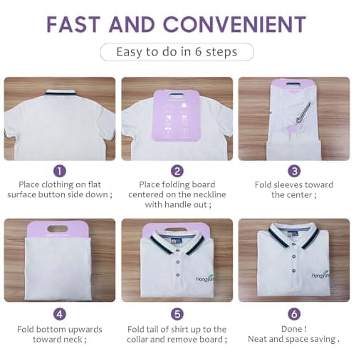 STOBAZA PP Garment Folder 2 Pack Shirt Packing Liner Board for Collared Shirts, Space Saving Folding Board for Drawers and Suitcase, 11.99 x 9.96 in — view 3