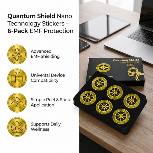 Phone Protection Stickers 6pcs Slim Self Adhesive PVC Decals for Smartphones Tablets Laptops WiFi Devices Lightweight Design for Home Office Travel (Gold) — view 5