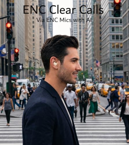 eleror Small Earbuds for Small Ears, Invisible Mini Bluetooth Earbuds, Tiny Low Profile Wireless Earphones with ENC Mic, Skin Tone, Comfortable Fit for Sleep Travel Work — view 5