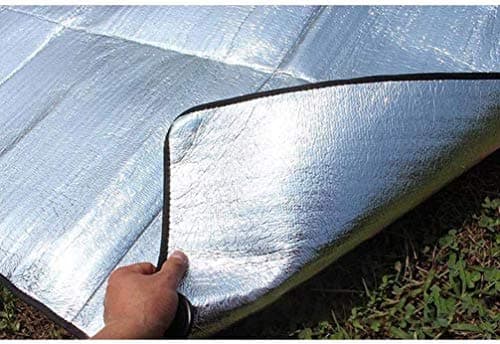 Aluminum Foam Mat sleeping mat for camping 200x200 cm / 78.7x78.7 IN insulating mat thermal Blanket foldable tent mat floor mat of aluminum foil, ultralight — view 3