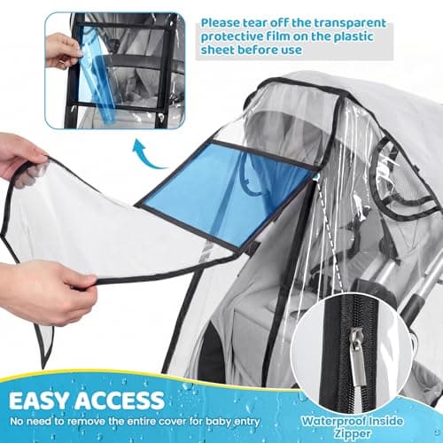 Orzbow Universal Rain Cover with Clear Vision, Clear Plus — view 2