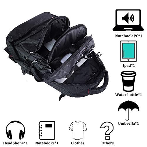 POWER KING Hiking Backpack 30L, Lightweight Casual Backpack for Men Women, Outdoor Travel Daypack for Camping Mountaineering Walking Cycling Climbing Sport, Black — view 4