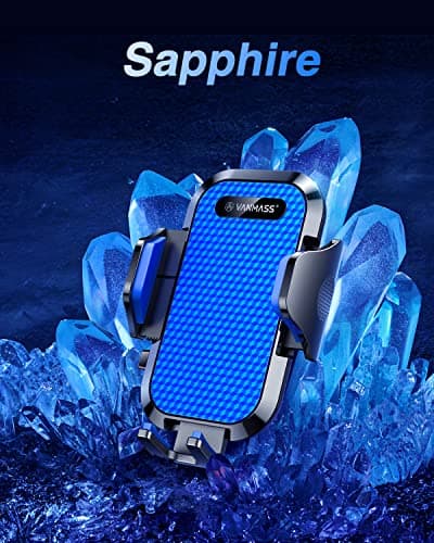 VANMASS Car Phone Holder 2026 BEST【85+ lbs Strongest Suction & Vent Clip】True Military-Grade Patent Universal Mobile Vehicle Mount Dashboard Windscreen Van Cradle for 17 Pro Max 16 15 14 Samsung, Blue — view 3