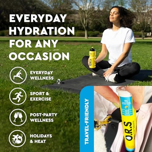 O.R.S Hydration Tablets - Lemon, Pack of 1 | Winter Electrolytes for Dehydration, Sports & Travel Recovery Drinks | Oral Rehydration Salts for Electrolyte Replacement | Vegan, Gluten-Free, Low Calorie — view 5