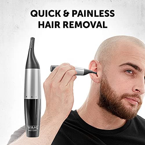 Wahl Precision, Ear, Nose and Eyebrow Trimmer,Gifts for Him, Precision Dual Blade, Vertical Trimming Head, Fully Washable Trimmers, 5 Trimming Lengths, Battery Operated — view 3