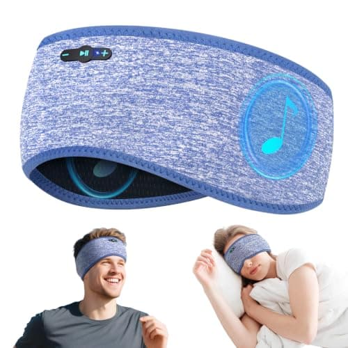 Veeniitosr Sleep Headphones Bluetooth 6.0 Headband for Sleepers (Sky Blue)