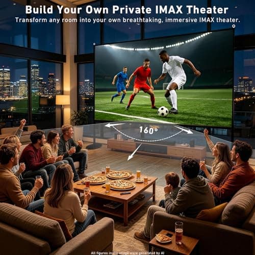 150 inch Projector Screen with Stand, 16:9 4K HD Portable Outdoor Movie Screen, Wrinkle-Free Foldable Indoor Projection Screen with Carry Bag & Ground Nails for Backyard Cinema Home Theater — view 5