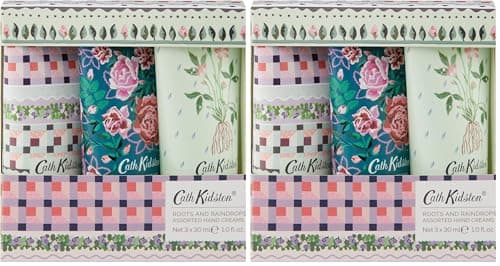 Cath Kidston Hand Creams 30ml x3, 3 Fragrances, Hand Moisturiser, Fits in Pocket, Handbag, Backpack or Toiletry Bag, Beauty Gift For Her, Travel Size, Vegan and Cruelty Friendly (Pack of 2)