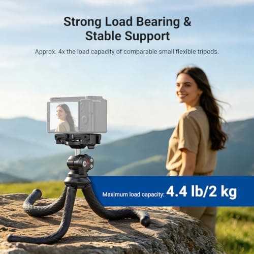 NEEWER Flexible Phone Tripod, Small Mini Camera Webcam Desk Stand, TP34 — view 3