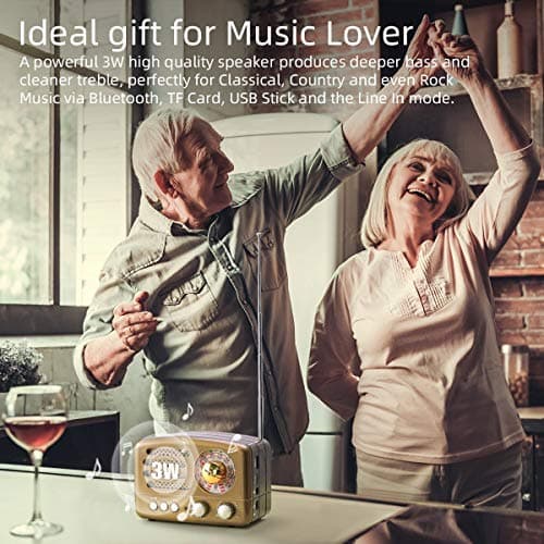 PRUNUS J-160 Portable Radio Retro, SW AM FM Radio Small — view 3