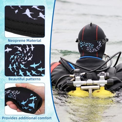 ULTECHNOVO Snorkel Face Mask with Anti-tangle Hair Strap Double Layer — view 3