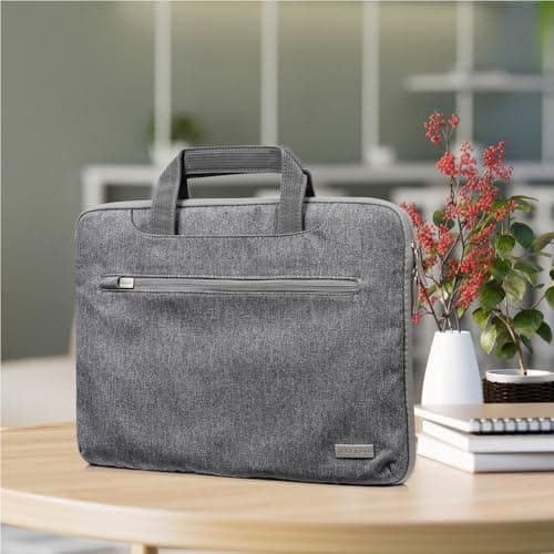 TECHGEAR Case for 15" - 15.6" Laptops, Portable Multi-function Laptop Case with Adjustable Shoulder Strap, Luggage Strap & Suppressible Handles, Portable Sleeve Organiser Case Cover + Pockets GREY — view 3