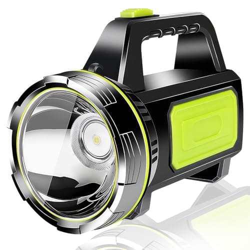 LED Super Bright Rechargeable Torch 1000LM Camping Torches Flashlight 1200mAh Battery Powered Portable Small Hand Torch IPX5 Waterproof Standard Torches with 2 Modes for Outdoor Emergency