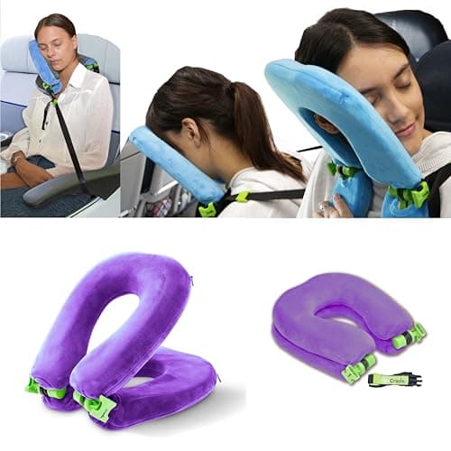 FaceCradle Wanderlust, Travel Neck Pillow, Multi Functions and Modes, Including Sleep Forward, Upgrade to Sleeping Class Face Cradle (Purple) — view 2