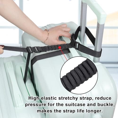 Vigorport Luggage Straps, Metal Luggage Connector Straps for Suitcases — view 3