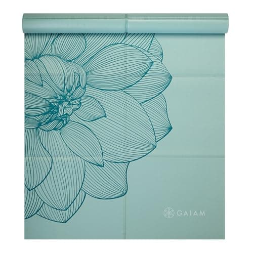 Gaiam Yoga Mat - Folding Travel Fitness & Exercise Mat - Foldable Yoga Mat for All Types of Yoga, Pilates & Floor Workouts (68"L x 24"W x 2mm Thick)