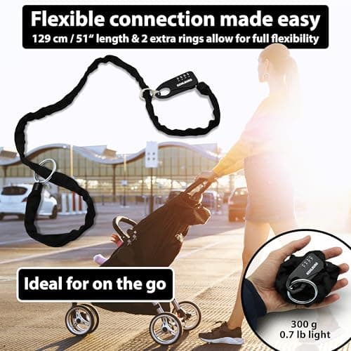 KOHLBURG Secure 129cm / 51" Long Combination Chain Lock for the Pocket — view 2