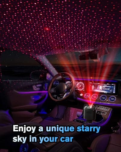 WHATOOK Retractable Car Charger Adapter: 4 in 1 Cigarette Lighter with Starry Sky LED,66W Fast USB C Mobile Phone Automobile Charger, Ford Fiesta Car Accessories Gadgets Gifts for Men Women Christmas — view 6