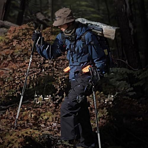 Rockreyoa Nordic Walking Poles Carbon Fibre Monopod Playpen Nordic Foldable Hiking Poles Women Men Telescopic Trekking Poles for Outdoor Hiking Camping Mountaineering White — view 6