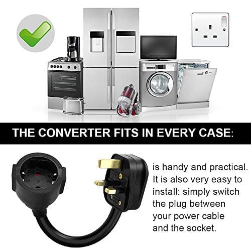 UK Plug to EU Socket Extension Lead 13A 250V BS1363-Certified — view 4