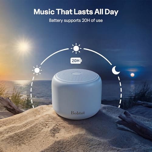 Bobtot Portable Bluetooth Speakers with Strap Mini Speaker, Blue — view 5