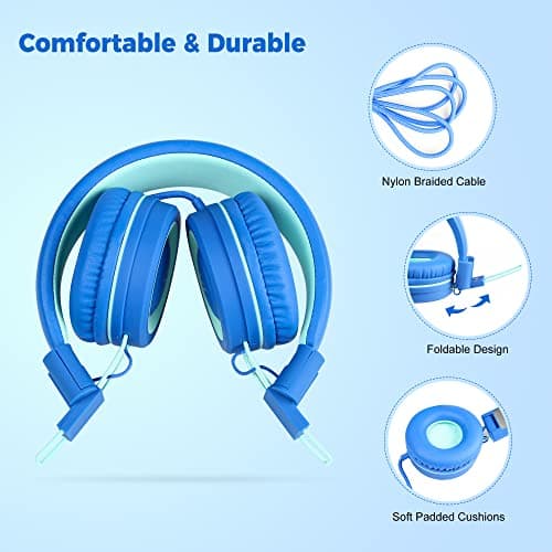 Yomuse C89 Kids Headphones Wired 3.5mm Aux Nylon Cable — view 2